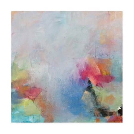 Karen Hale 'Happy Place Abstract' Canvas Art,18x18